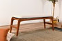 Hanah Home Banco de Madera de Carpe 120 cm - Elegante y Sofisticado para Salón, Dormitorio o Entrada